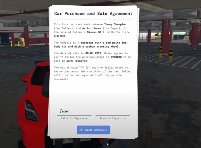 Sell Car System V3 [Contract System][Standalone]