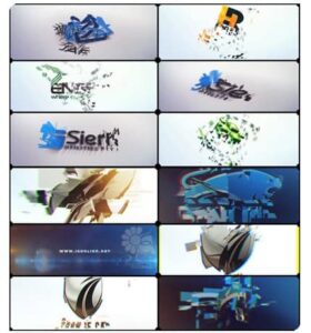 AE VideoHive Cards Corporate And Glitch Transforming Logo